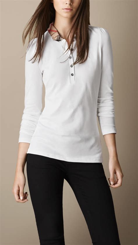 burberry polo t shirt women's|Burberry long sleeve women us.